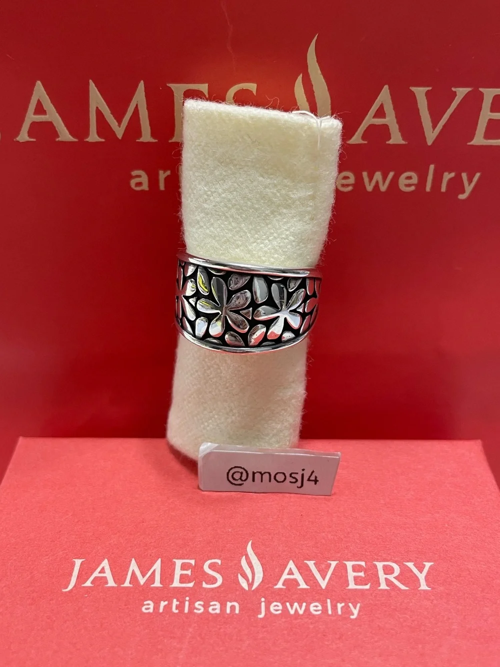 Retired James Avery Spring Blossom Ring